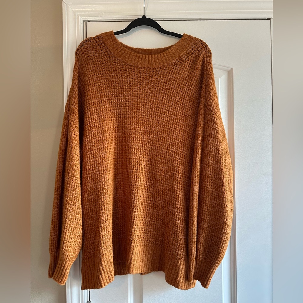 Orange Knit Sweater Large American Eagle - Picture 2 of 4